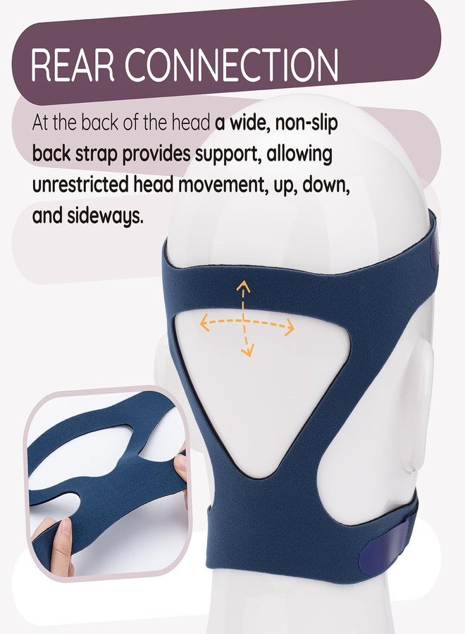 Ximoon Quattro Air CPAP Headgear Strap Compatible with Resmed Mirage Quattro Frame Full Face Mask Adjustable C Pap Headband Replacement for Mirage - Medium/Standard - Image 5